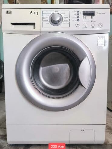 təzə paltar yuyanlar: Paltaryuyan maşın LG, 6 kq, Avtomat, Qurutmasız, Kredit yoxdur — 6