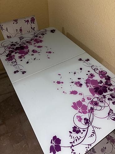 uşaq stullari: Mətbəx üçün, Açılan, Dördbucaq masa, 4 stul — 4