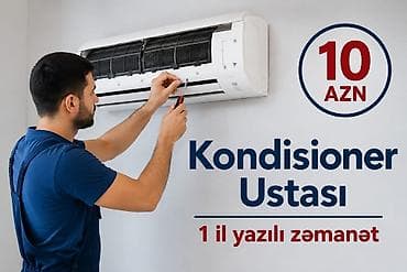ustasi: Təmir, Split kondisionerlər, Təmizləmə, Zəmanətlə — 1