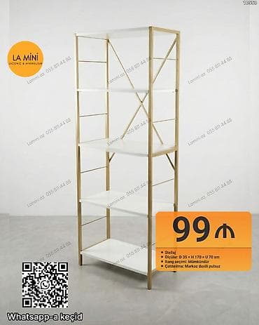 Stellaj – LA Mini - Minimalist dizaynlı rəf sistemi - Ölçülər