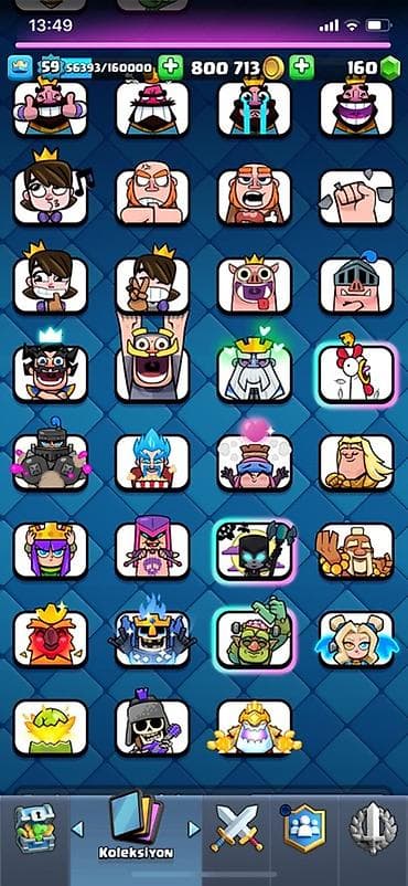 pul kolleksiyası: Clash Royale hesabı – yüksək səviyyəli kolleksiya - Kral səviyyəsi — 4