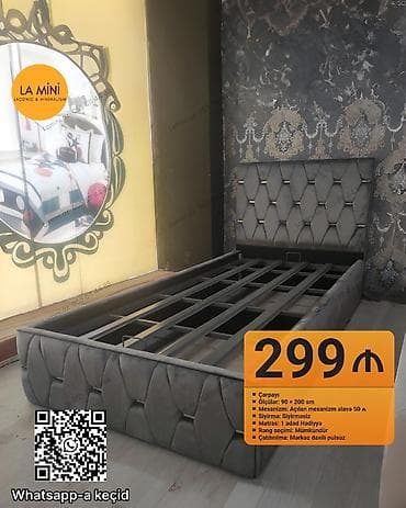 par: Təknəfərlik çarpayı, Bazalı, Matras ilə, Siyirməsiz — 1