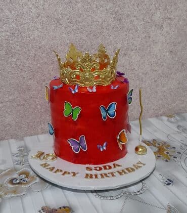 5 yas tortu: Fərdi dizayn tortlar - Ad/baş hərfi formasında tort: ağ mastika ilə — 6