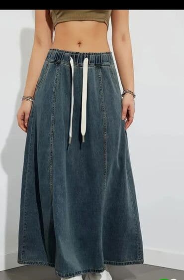 büzmə karandaş ətək: Maksi Ətək, Cins, One size — 1