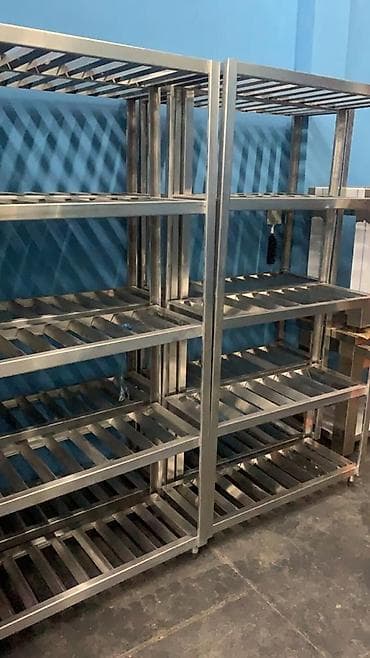 nills mebel: Paslanmayan poladdan çoxmərtəbəli rəf sistemi - Material: 304 — 1