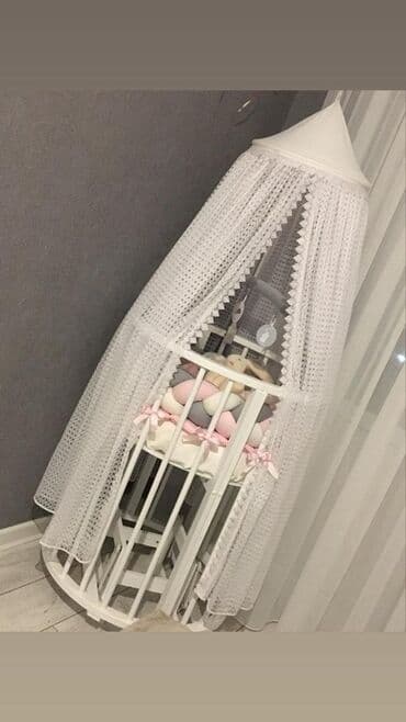 ag jaket: Oval formalı, ağ rəngli Bambidoo beşiyi, uşaqlar üçün təhlükəsiz və — 1