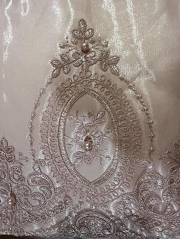 Картины и портреты: Для кровати С бисером цвет - Бежевый Покрывало — 4