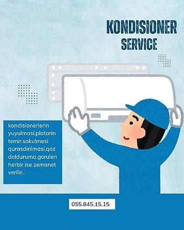 Təmir, Split kondisionerlər, Təmizləmə, Zəmanətlə