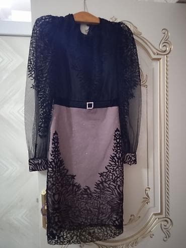 sumqayitda palto: Zərif dizaynlı qadın donu - Model: iki rəngli kokteyl/şam ziyafəti — 1