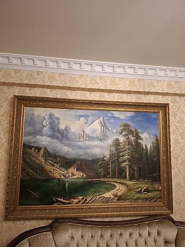 rəngləmək ucun şəkillər: Yağlı boya tablo – Böyük ölçülü mənzərə kompozisiyası - Süjet: dağlıq — 3