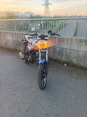 NAMA markalı motosiklet 110cc - Rəng: mavi, qara detallarla - Ön — 3
