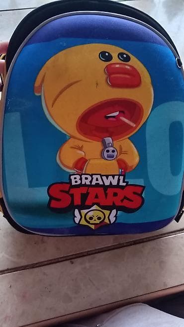 Brawl Stars mövzulu uşaq çantası məktəbli çanta - Ön hissədə rəngli