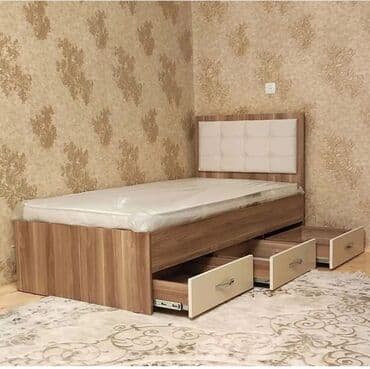 tek neferlik kravat: Birnəfərlik, Bazalı, Pulsuz matras, Siyirməsiz, Rusiya, Mat laminat — 4