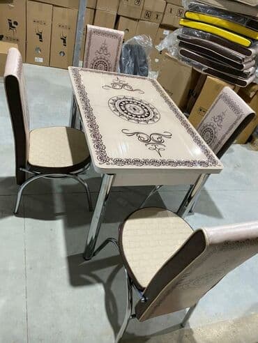 телефон флай 510: *Hazır elde olan* ✔️Türk istehsalı🇹🇷 ✔️Kuxna üçün stol stul dəsti ✔️ — 27