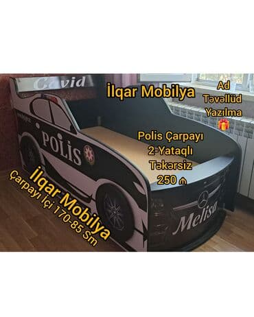 Yeni, Sifariş ilə, Maşın-çarpayı, Matrassız, Siyirməsiz