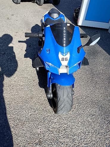 Uşaq üçün elektrikli motosiklet – sport dizayn - Rəng: mavi-ağ, sport — 2