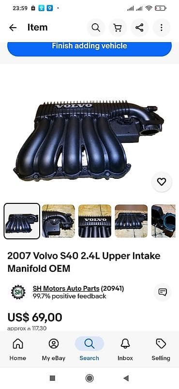 15 diski teker: Volvo S40, 2.4 l, Benzin, 2007 il, Orijinal — 1