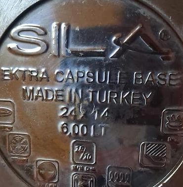 qaz pec: Qazan, rəng - Qırmızı, Paslanmayan polad, 5-dən çox l, 24 sm, Türkiyə — 2