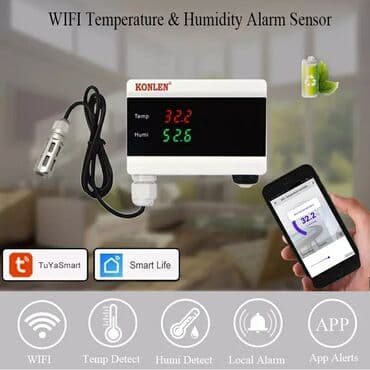 Ağıllı kombinə edilmiş temperatur və rütubət detektoru Model: KONLEN
