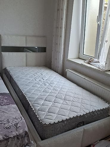 Çarpayılar: Qaldırılan baza ilə tək nəfərlik çarpayı və döşək dəsti - Ölçü — 4