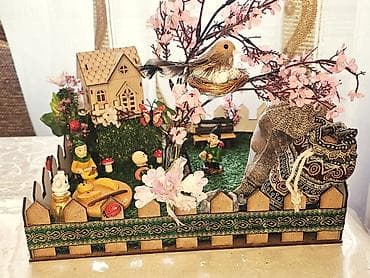 Другой декор и предметы интерьера: Dekorativ mini bağ kompozisiyası – masaüstü novruz xonçası - Taxta — 1