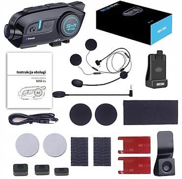 SCS S11 Bluetooth motosiklet interkomu + 2K kamera – Az istifadə