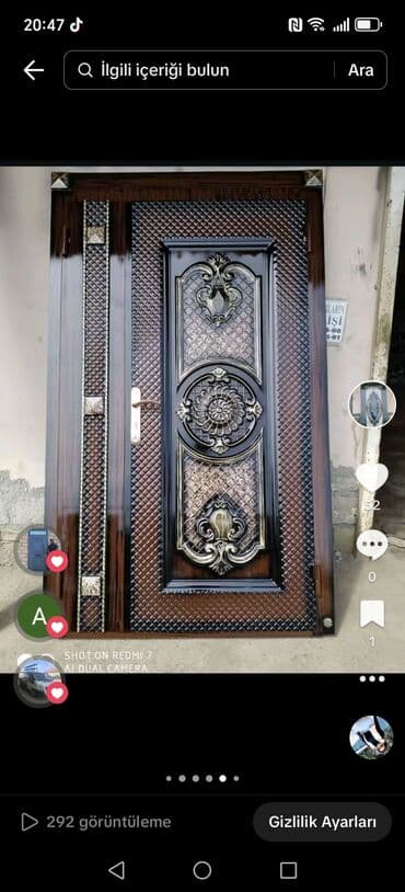 Напольные покрытия: Məhsul: Dəmir giriş qapıları - Material: qalın metaldan hazırlanmış — 3