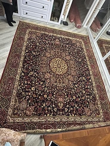 Şərq üslublu klassik xalça OLCUSU 2*3 - Rənglər: tünd mavi/qara fon — 3