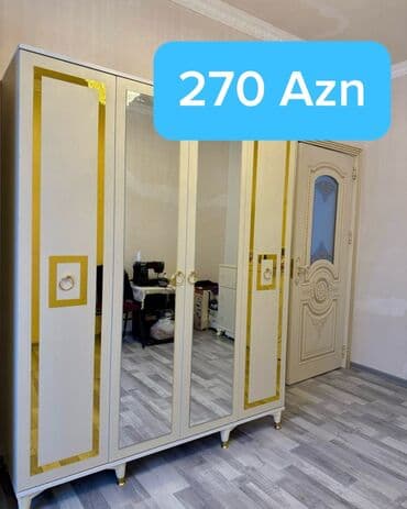 пластиковый шкаф: Новый, Распашной, 4 двери Прямой шкаф, Шкаф-вешалка, Азербайджан — 4