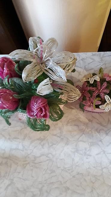 dekor qablar: Suvenir dekor gul balaca 5 manat boyuk 10 manat — 3