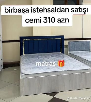 Yeni, İkinəfərlik çarpayı, Matras ilə, Siyirməsiz lalafo.az -da Yeni, İkinəfərlik çarpayı, Matras ilə, Siyirməsiz