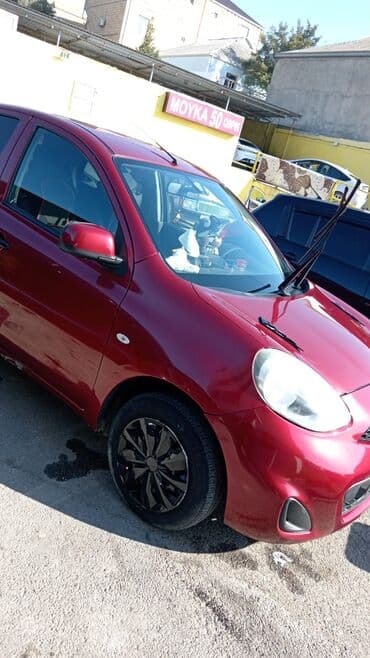 nisanlar: Nissan Micra (qırmızı rəng) - Kuzov: kompakt hetçbek, qırmızı metalik — 2