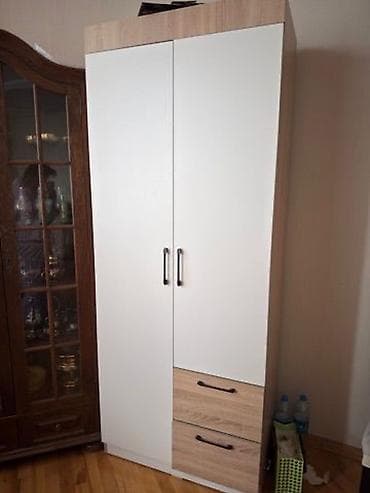 işqaf: 2 qapılı, Siyirməli, Ağ, Digər material, Açılan, Düz dolab — 1