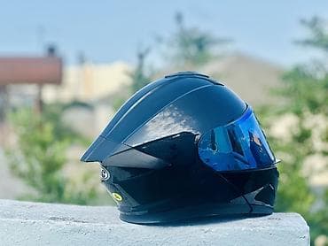 debilqe: AG markalı tam üzlü motosiklet dəbilqəsi - Korpus: parlaq qara — 5