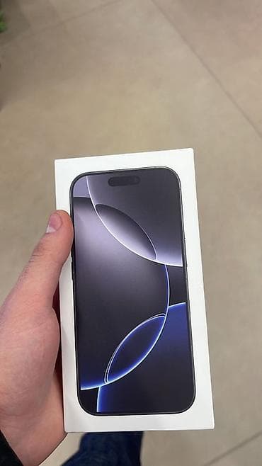 IPhone 16 Pro, 128 GB, Black Titanium, Barmaq izi, Simsiz şarj, Face ID