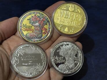 qızıl kulce: Yeni il/Christmas temalı xatirə sikkəsi Məhsul təsviri: - Qızılı — 10