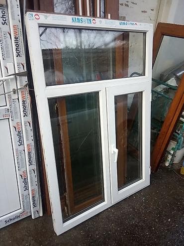 plastik qapi pencere sumqayit: İşlənmiş İkiqat şüşə paketi Plastik pəncərə, Еni: 80 sm, Uzunluğu: 156 sm — 7
