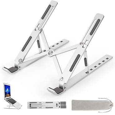 notebook kreditle satisi: Alüminium noutbuk/planşet stendi - Tənzimlənən bucaq və hündürlük — 3