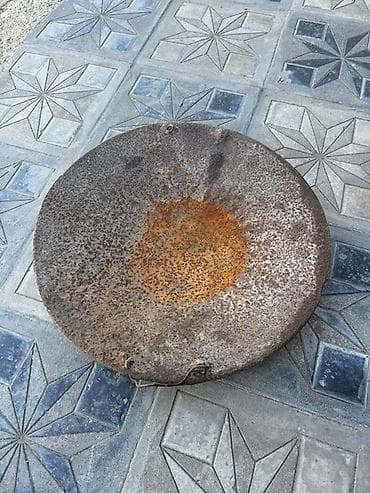 manqal sac: Metall qazan/qovurma sacı - Material: qalın poladdan hazırlanmış — 3