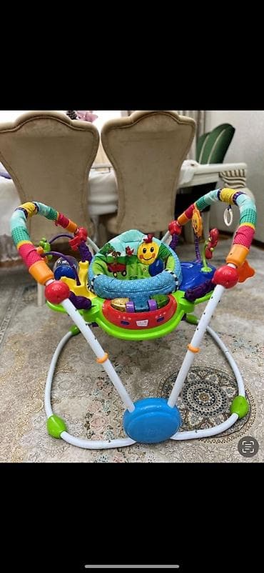 Oyuncaqlar: Rəngarəng uşaq jumperi/aktivlik mərkəzi - Dairəvi dayanıqlı metal — 1