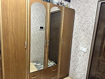 tək dolab: 4 qapılı, Qəhvəyi, Taxta, Açılan, Düz dolab — 3