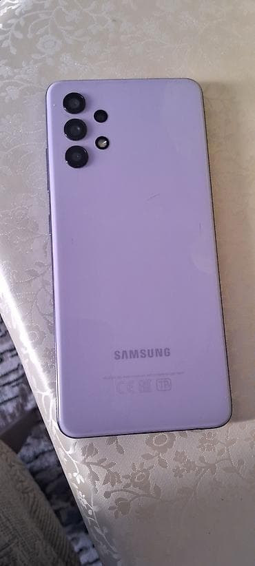 samsung tab: Samsung Galaxy A32, 64 GB, rəng - Bənövşəyi, Barmaq izi — 1