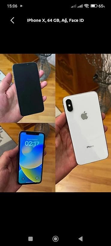 iphone 7 platasi: IPhone X, 64 GB, Gümüşü, Face ID — 4