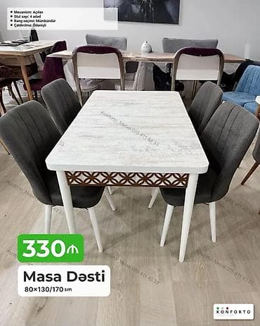 ag masa: Masa Dəsti – açılan mexanizmlə - Ölçü: 80×130/170 sm (qatlanıb — 1