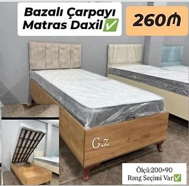 Təknəfərlik çarpayı, Bazalı, Matras ilə lalafo.az -da Təknəfərlik çarpayı, Bazalı, Matras ilə