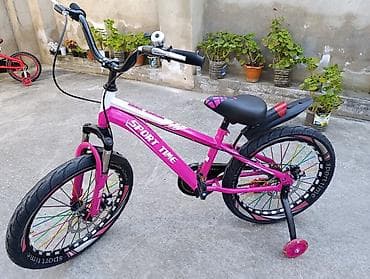 qiz velosiped satisi: Yeni İki təkərli Uşaq velosipedi 20", sürətlərin sayı: 1, Ünvandan götürmə — 1