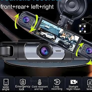 Videoreqistratorlar: 🎥4kameralı(2salon(*sağ*sol)+ön+arxa) +128gb yaddaş kartı+typce — 1