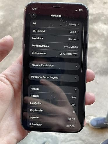 modio m28 5g: IPhone 11, 64 GB, Qara, Simsiz şarj, Face ID — 10