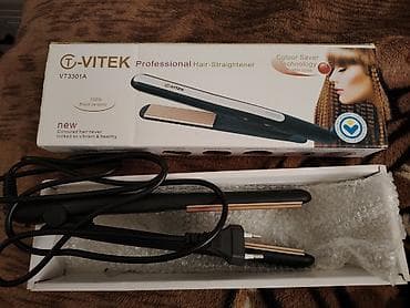 istilik: T-VITEK saç üçün krepe/planşet ütü Xüsusiyyətlər: - Krepe (dalğalı) — 5