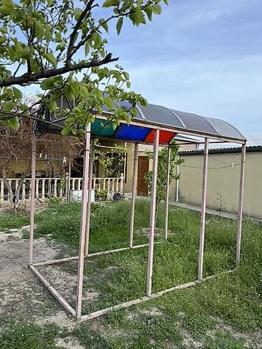 dartma tavan hamam: Bağ üçün metal karkaslı kölgəlik söhbət gah yaxşı. vəziyyətdədir — 4